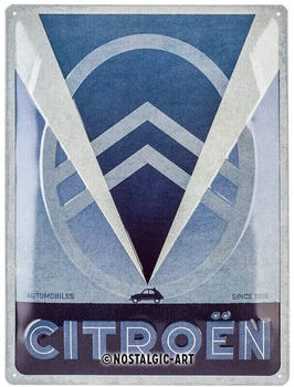 Nostalgic Art Citroen 2CV Logo Blue 30x40cm