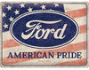 Nostalgic-Art Retro Blechschild, 30 x 40 cm, Ford – American Pride US Flag –