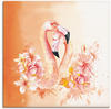 Artland Wandbild »Orange Flamingo in Love- Illustration«, Vögel, (1 St.), als