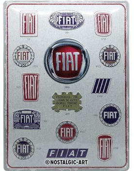 Nostalgic Art Fiat Logo Evolution 30x40cm