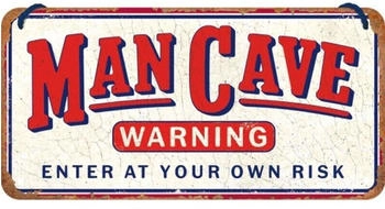 Nostalgic Art Man Cave Warning 20x10cm