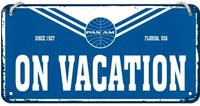 Nostalgic-Art Metallschild H&auml;ngeschild - Pan Am - On Vacation
