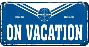 Nostalgic Art Pan Am On Vacation 20x10cm