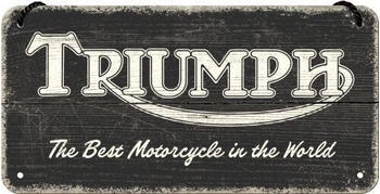 Nostalgic Art Triumph Triumph Logo Black Wood 20x10cm