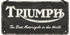 Nostalgic Art Triumph Triumph Logo Black Wood 20x10cm