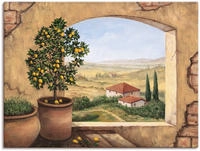 Artland Wandbild "Fenster in der Toskana" Fensterblick 1 Stk. tlg. als Alubild,