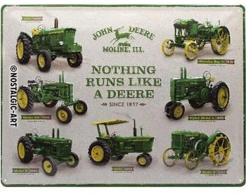 Nostalgic Art John Deere Model Chart 40x30cm Nostalgic Art John Deere Model Chart 40x30cm