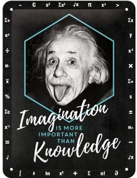 Nostalgic Art Einstein Imagination & Knowledge 15x20cm Nostalgic Art Einstein Imagination & Knowledge 15x20cm