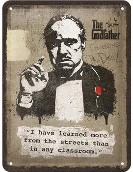 Nostalgic Art The Godfather Learn from the streets 20x15cm Nostalgic Art The Godfather Learn from the streets 20x15cm