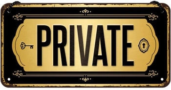 Nostalgic Art Achtung Private 20x10cm Nostalgic Art Achtung Private 20x10cm