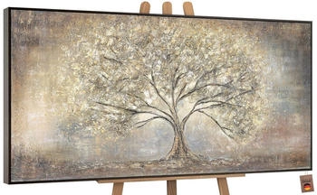 YS-Art Goldbaum mit Rahmen 100x50cm