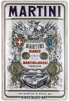 Nostalgic Art Bacardi Martini Bianco Vermouth Label 20x30cm