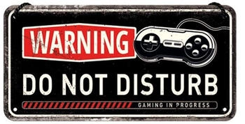 Nostalgic Art Do Not Disturb Gaming in Progress 20x10cm