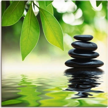 Art-Land Zen Steinpyramide auf Wasseroberfläche 40x40 cm Art-Land Zen Steinpyramide auf Wasseroberfläche 40x40 cm