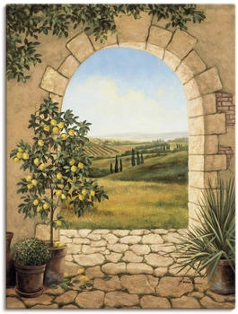 Art-Land Zitronenbaum vorm Torbogen 60x80 cm