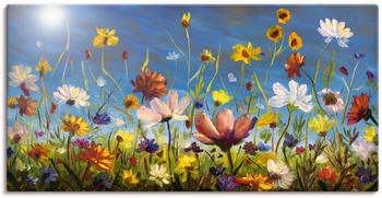 Art-Land Wildblumenwiese blauer Himmel 60x30 cm