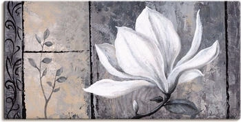 Art-Land Klassische Magnolie - grau 60x30 cm