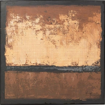 KARE Gerahmtes Bild Silence Braun 120x120cm