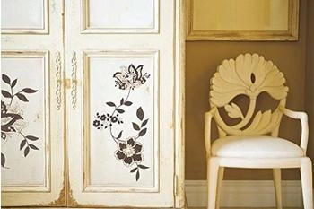 Komar Deko-Sticker Jackie Blumen Wandtattoo braun 50 x 70 cm (17030h)