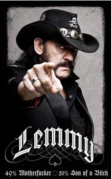 Wall-Art Lemmy Kilmister Motörhead Poster schwarz-weiß (44792)