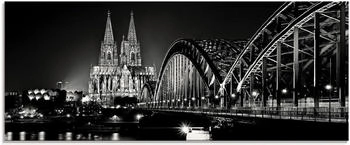 Art-Land Kölner Dom_schwarz-weiß 125x50 cm