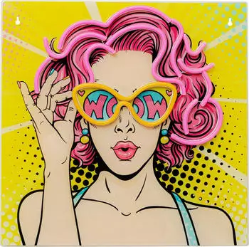 KARE Glasbild Beauty LED 39x39cm