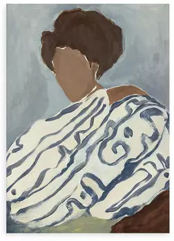 Paper Collective Blue Curls Poster 50x70 cm
