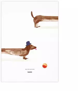 Paper Collective Doug the Dachshund Poster 50 x 70cm