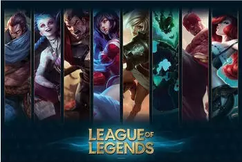 Wall-Art Gaming Poster League of Legends Champions 91,5x61 cm