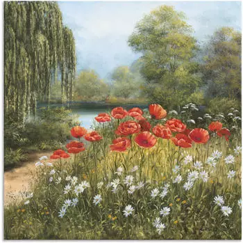 Art-Land Mohnwiese am See 100x100cm