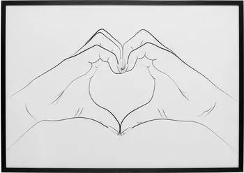 KARE Gerahmtes Bild Heart Hands 103x73cm