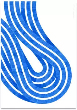 Paper Collective Entropy Blue 02 Poster 50 x 70cm