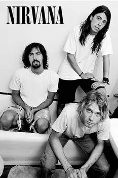 Wall-Art Musik Poster Nirvana Bathroom 61x91,5 cm