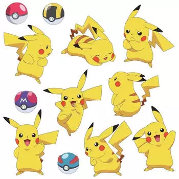Pok&eacute;mon Wandsticker-Set Pikachu