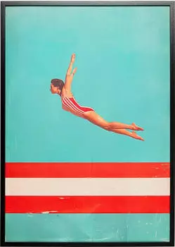KARE Gerahmtes Bild Jumping Girl Up 103x73cm
