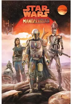 Star Wars Poster, Filmposter : Mandalorian Crew 61x91,5 cm