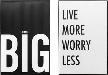 KARE Gerahmtes Bild Big Live More (2/Set)
