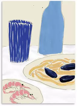 Paper Collective Positano Lunchtime Poster, 70 x 100 cm