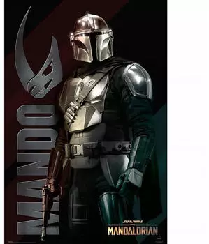 Star Wars Poster, Filmposter : The Mandalorian Mando 61x91,5 cm
