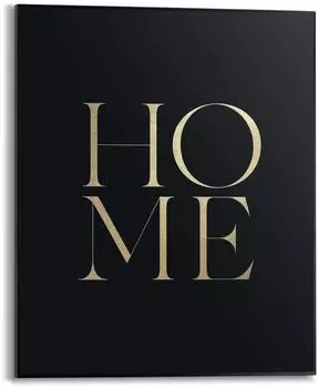 Reinders Wandbild "Home" schwarz, 40x50cm, MDF (SMF90298)