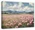 Wallarena Leinwandbild Blumen Wiese Landschaft, 120x80cm (64)