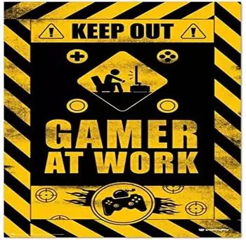 Wall-Art Poster Keep Out! - Gamer at Work 61x91,5 cm