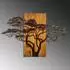 Wallity Dekoratives Wandbild aus Holz, handbemalt, mehrfarbig, 90x58x3cm (899SKL2673)