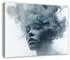 Wallarena Leinwandbild Frau Abstrakt, blau, 120x80cm (PP15918O20)