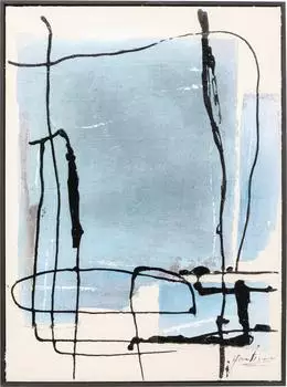 KARE Gerahmtes Bild Dust Blau 55x75cm