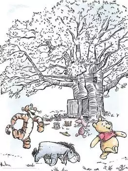 Komar Wandbild Winnie Pooh Playground 30 x 40 cm