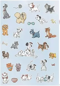 Komar Deko-Sticker Disney Cats & Dogs 50 x 70 cm gerollt
