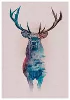 Komar Bild "Animals Forest Deer" Tiere 1 Stk. tlg. Wandbild zur Dekoration - ohne