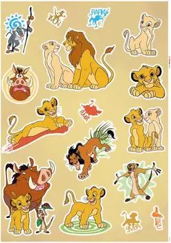 Komar Deko-Sticker Lion King Life 50 x 70 cm gerollt