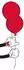 Komar Wandbild Mickey Mouse Balloon 30 x 40 cm